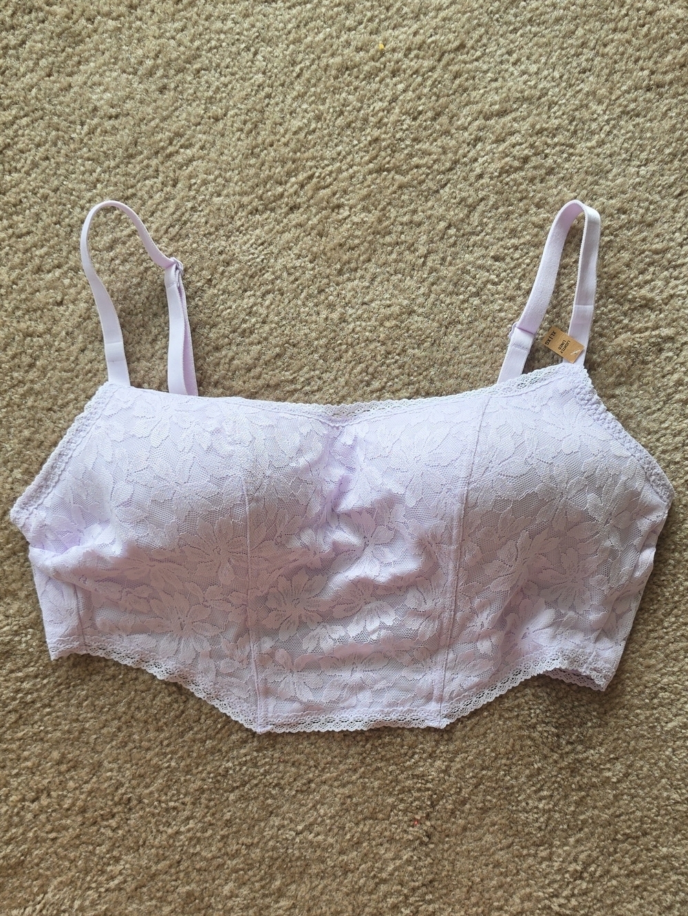 Victorias Secret Light Lavender Lace Bralette Crop Top XL